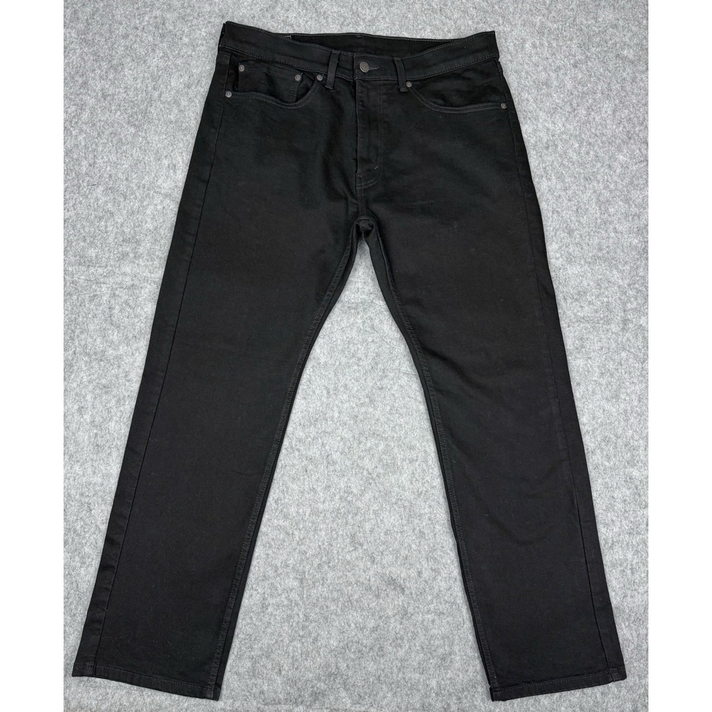 Levis 506 Jeans Mens 34x30 Stretch Flex Black Comfort Straight Fit EUC